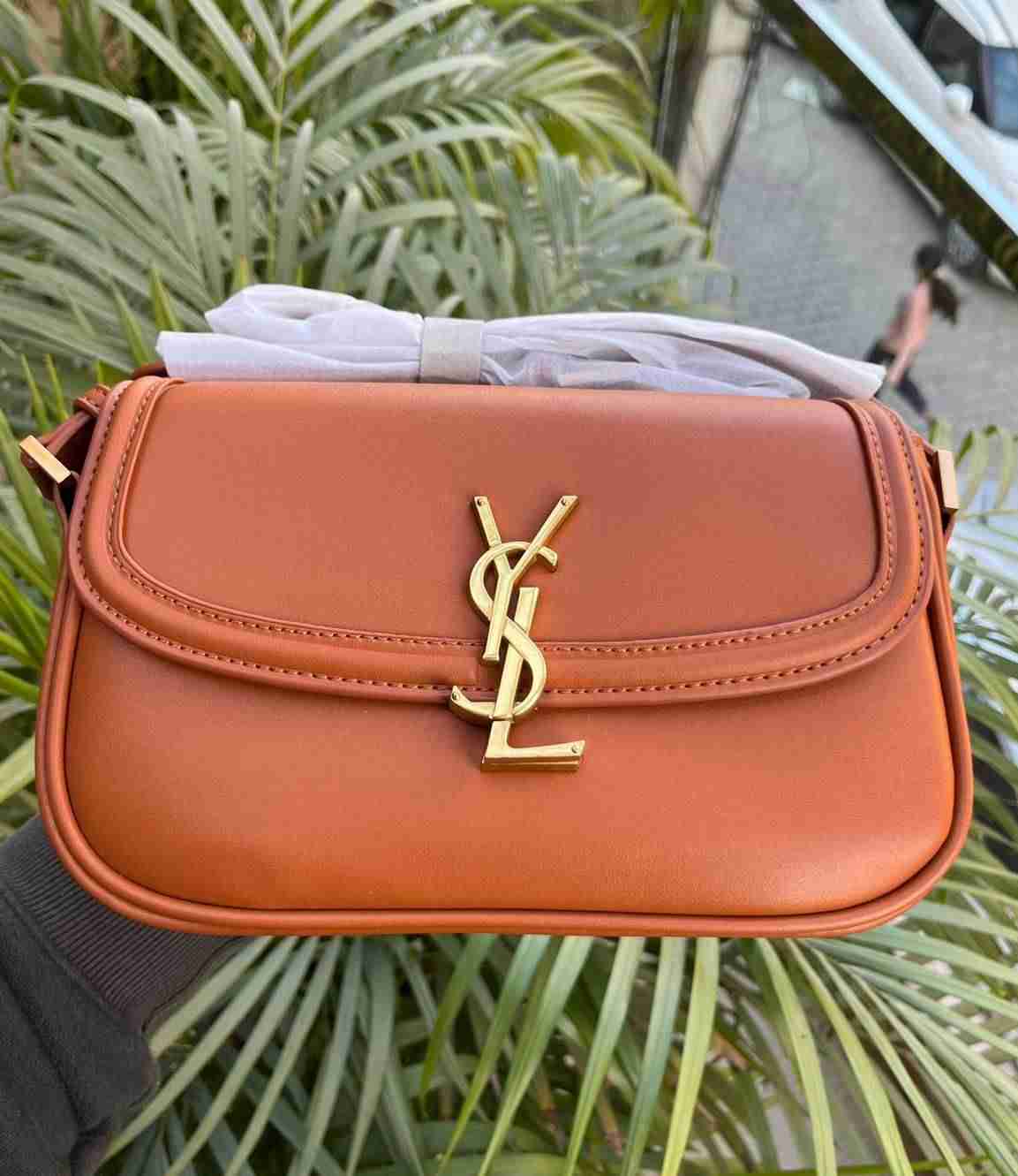 YSL purse tan matte 